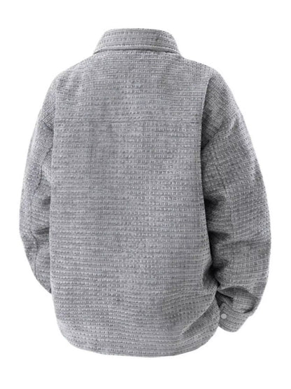Men's Textured Snap Down Shacket