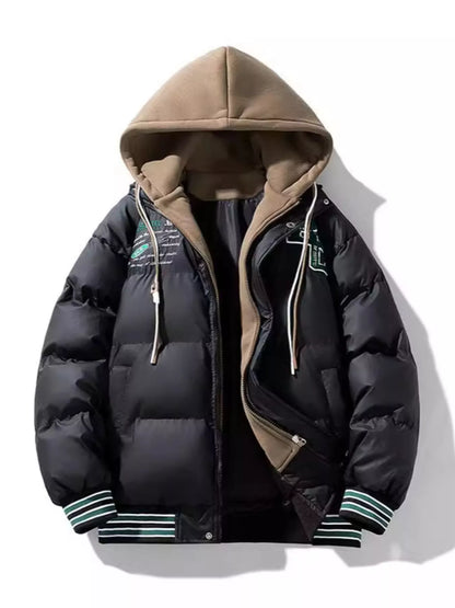 Men's Hooded Padded Puffer Jacket Black